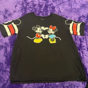 Vintage Disney Mickey & Minnie Black T-Shirt 3X